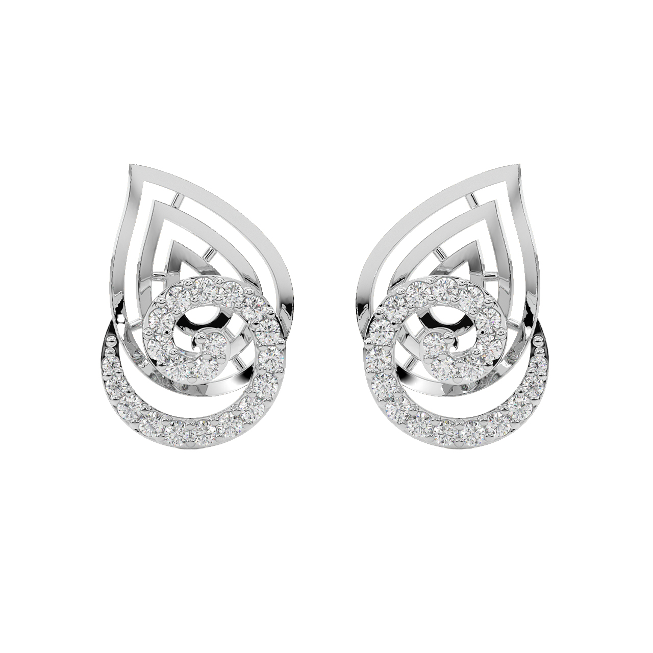 Serenity Round Diamond Stud Earrings